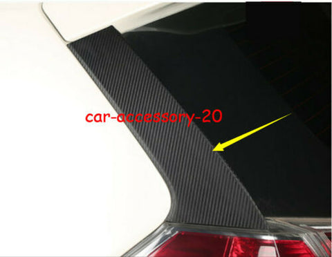 Carbon fiber Rear Trunk Window Triangle Cover For Nissan Rogue X-Trail 2014-2020