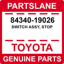 84340-19026 Toyota OEM Genuine SWITCH ASSY, STOP