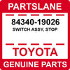 84340-19026 Toyota OEM Genuine SWITCH ASSY, STOP