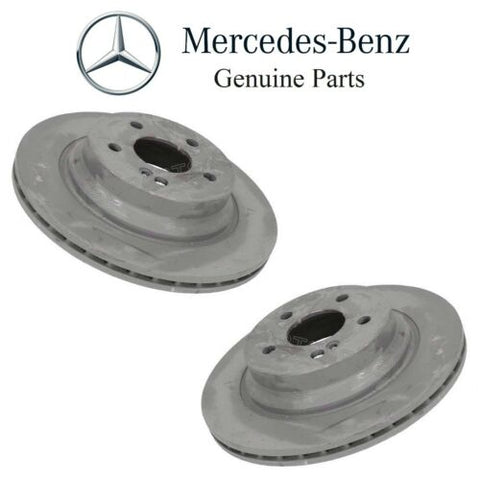 For Mercedes X204 W212 W218 W219 Set of 2 Rear Vented Brake Disc Rotors Genuine