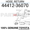 4441236070 Genuine Toyota HOSE, RETURN 44412-36070