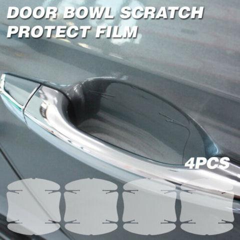 Door Handle Cup Anti Scratch Clear Paint Protector Film 4P Set For Toyota Car