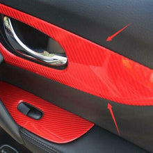 For Nissan Rogue 2014-20 ABS Red Carbon Fiber car inner door handle panel cover