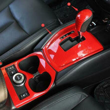 For Nissan Rogue 2014-2020 ABS Red Carbon Fiber car Gear shift panel&knob trim