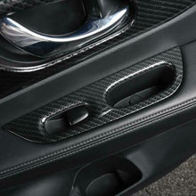 For Nissan Rogue 2014-20 ABS Carbon Fiber Car Window lift panel switch Trim 4PCS