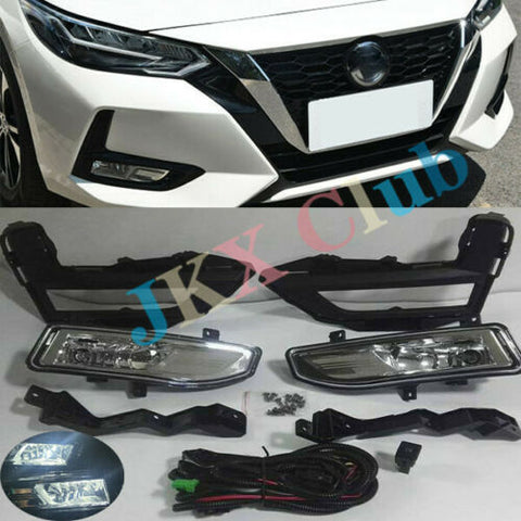 For Nissan Rogue X-Trail 17-2020 LED Bulb Light Lamp Bumper Fog Cover Wire o Kit