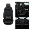 Universal PU Leather Car Seat Cover Cushion w/ Pillows Set 5 Seats Black Red