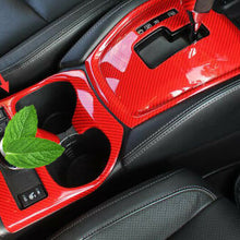 For Nissan Rogue 14-20 GL ABS Red Carbon Fiber Gear shift Water cup panel trim