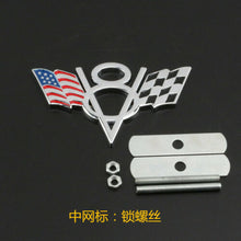 Black V8 American US USA United State Chrome Metal Front Emblem Badge For Toyota