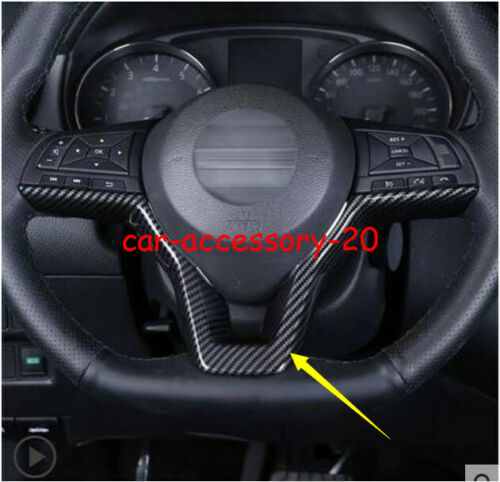 Carbon fiber Inner Steering wheel Decor Cover For Nissan Rogue X-Trail 2014-2020