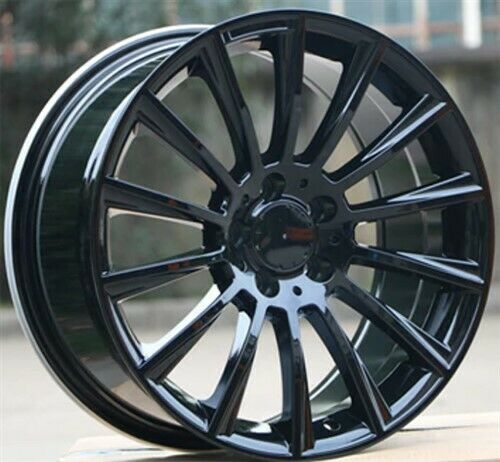 (4)SET 19X8.5/19X9.5 BLACK WHEELS BENZ E350 CLK350 CLK500 SLK350 C280 E320 C240