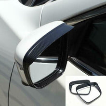 Carbon Fiber Style Rearview Mirror Rain Eyebrow Trim 2p for NISSAN ROGUE 14-2020