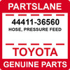 44411-36560 Toyota OEM Genuine HOSE, PRESSURE FEED