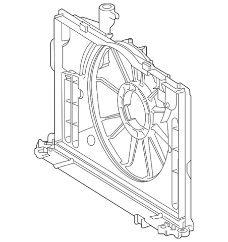 Genuine Toyota Engine Cooling Fan Shroud 16711-0T131