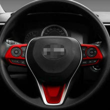 For Toyota Corolla 2019-2020 Matte red inner Steering wheel strip cover trim