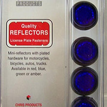 Chris Products CH4R Red Motorcycle Mini License Plate Reflector, 4 Pack