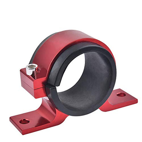 EVIL ENERGY 50mm car Oil/Fuel/Gas Pump Mounting Bracket Single Filter Clamp Cradle Red